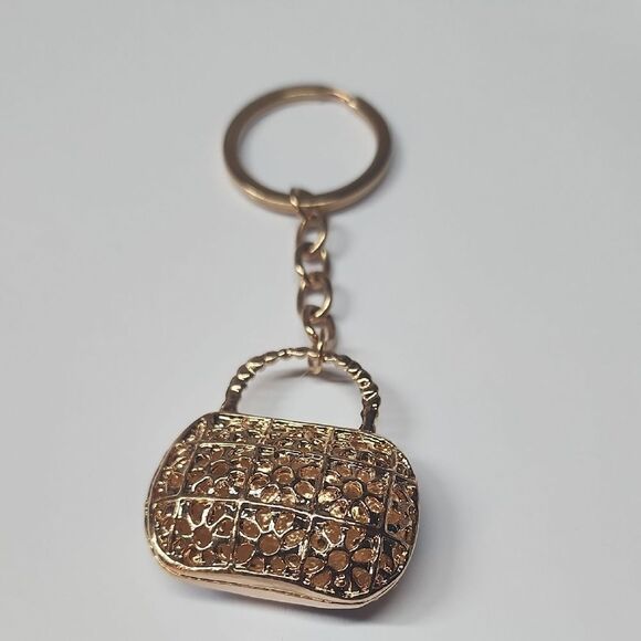 Blue and Gold Checkered Keychain - Picture 7 of 9